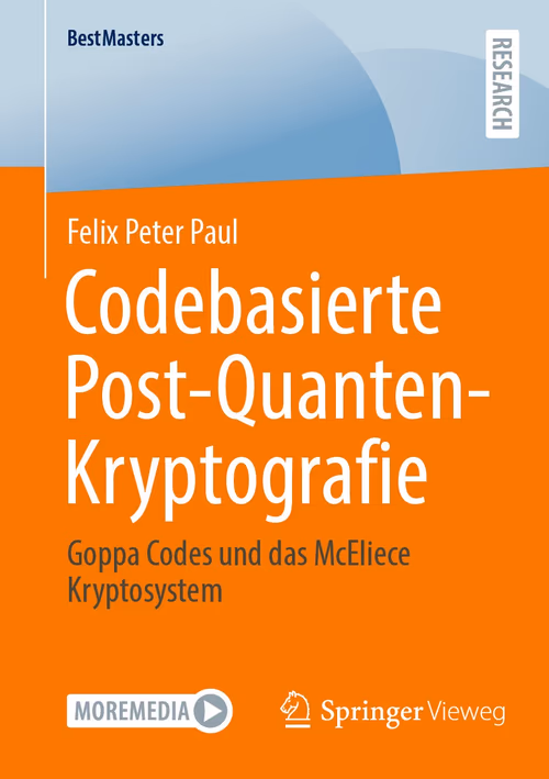 Buchcover: Goppa Codes and the McEliece Cryptosystem (Springer BestMasters)